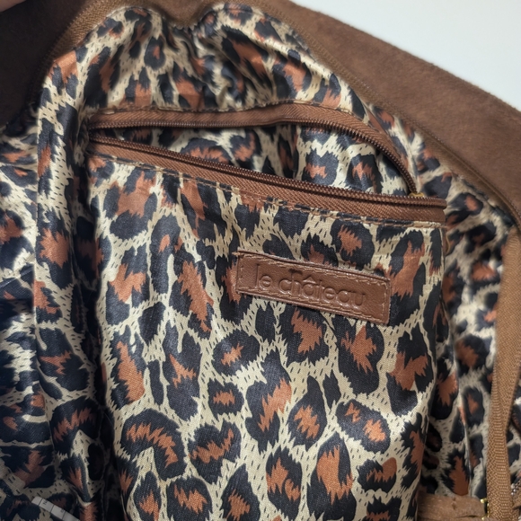 Le Chateau Chocolate Brown Suede Tote - Picture 2 of 4